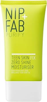 NIP+FAB مرطب وجه نيب فاب Teen Skin Fix Zero Shine مع النياسيناميد ومستخلص الوسابي المضاد للأكسدة خالي من اللمعان كريم وجه مطفي للتحكم في الزيوت ومنع ظهور البثور وتوحيد لون البشرة 40 مل - Image 1