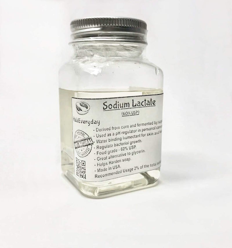 Saaqin Sodium Lactate - for Broad Spectrum preservatives - Used in Cosmetics. Used as pH Regulator- Helps Reduce The Moisture Loss - 4 oz - Image 1