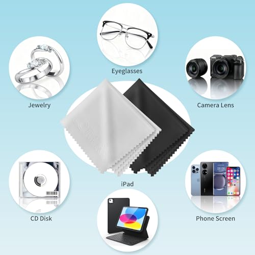 LOJWRY Eye Glass Clean Cloths 6*7in 6 Pcs, Individually Wrapped, High-Density, Ultra Soft, Scratch-Free Premium Microfiber Cleaning Cloth for Glasses, Camera Lens, Screen, Electronics, Tv, Eyeglass. - Image 5