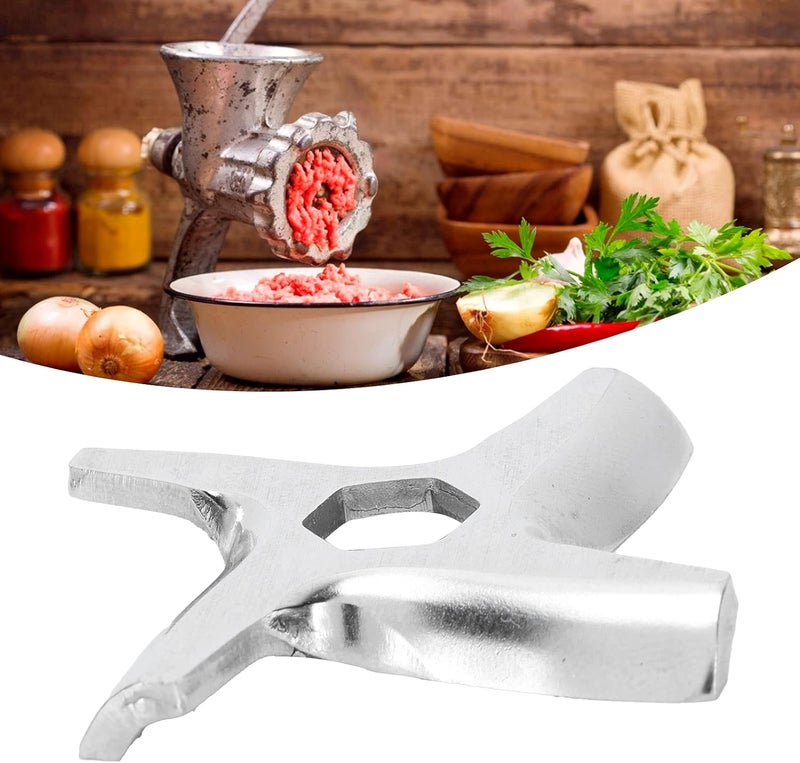 Sunisfa Blade, Stainless Steel Meat Grinder Blade Replacement, Easy to Install and Disassemble for All Kitchen Grinding Work, with Kitchen Utensil, for Electric Meat Grinder - Image 3