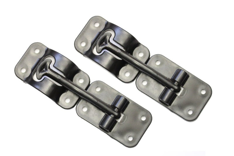 H Bowes 2 Pack RV TStyle Door Holder Catch 312 for Latch Holder Camper Trailer Cargo Hatch Black