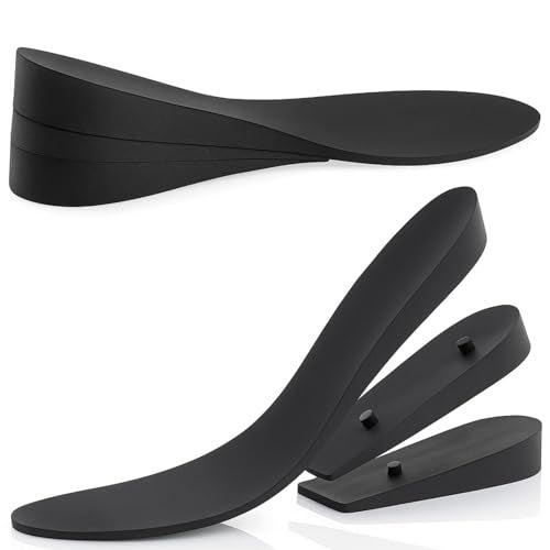 benoo Height Increase Insoles for Mens Shoes (1 to 3" Boost) Adjustable 3 Layer Height Booster Inserts to Make You Instantly Taller, Heel Lifts (Mens 7-9.5) - Image 1