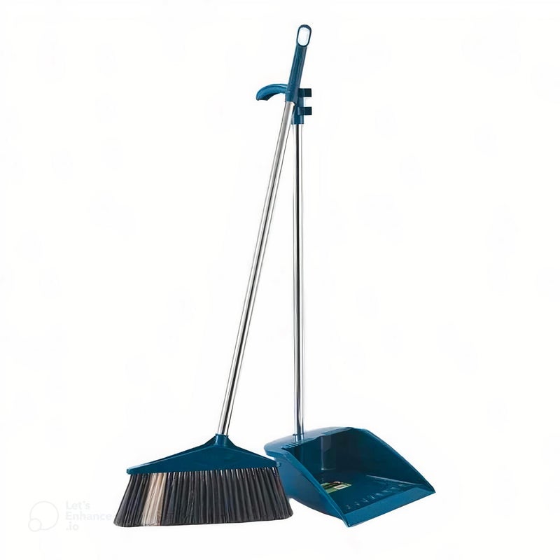 GNEY Customizable Lobby Long Handle Household Cleaning Broom and Dustpan Set - Image 2