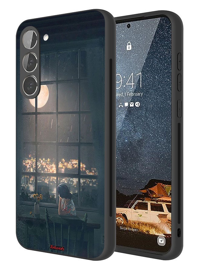 Tolwak Samsung Galaxy S23 5G Protective Case Cover Looking At Moon Art - Image 1