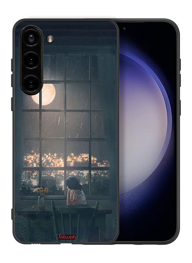Tolwak Samsung Galaxy S23 5G Protective Case Cover Looking At Moon Art - Image 2