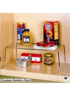 sulfar Stainless Steel Kitchen Dish Rack Storage Shelves for Kitchen Cabinets Multipurpose Organizer with Anti-Rust Nano Coating (pack of 1) Silver  - Image 4