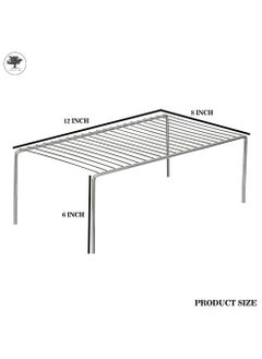 sulfar Stainless Steel Kitchen Dish Rack Storage Shelves for Kitchen Cabinets Multipurpose Organizer with Anti-Rust Nano Coating (pack of 1) Silver  - Image 2