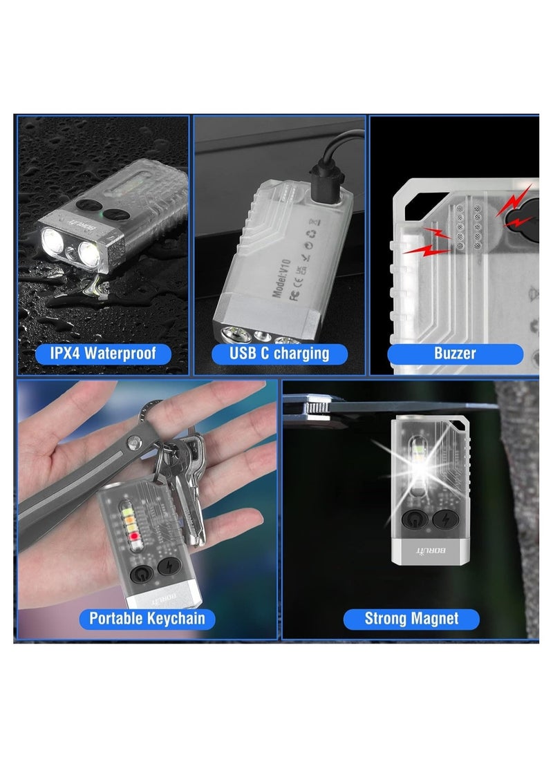 BORUIT Boruit V10 1000 Lumens Light Mini Multifunctional Pocket Flashlight  - Image 4