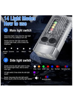 BORUIT Boruit V10 1000 Lumens Light Mini Multifunctional Pocket Flashlight  - Image 5