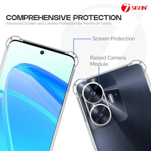 7-Seven 7SEVEN® Back Cover for Realme C55 | Narzo N55 Transparent Mobile Back Case Shock Proof Design Camera Edges Protection Crystal Clear Phone Case Silicon Soft TPU and Flexible Bumper Phone Cover - Image 4