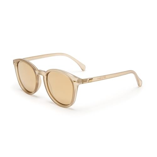 Le Specs Bandwagon Sunglasses - Matte Stone, Round, Unisex, Classic 'Everyday' Style - Image 1