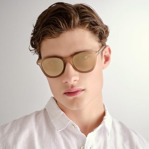 Le Specs Bandwagon Sunglasses - Matte Stone, Round, Unisex, Classic 'Everyday' Style - Image 5