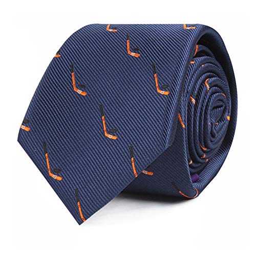 AUSCUFFLINKS Ice Hockey Tie for Him | Hockey Player Fan Present for Him | Hockey League Lover | Work Ties for Him | Bday Prezzie for Guys (Ice Hockey) - Image 1