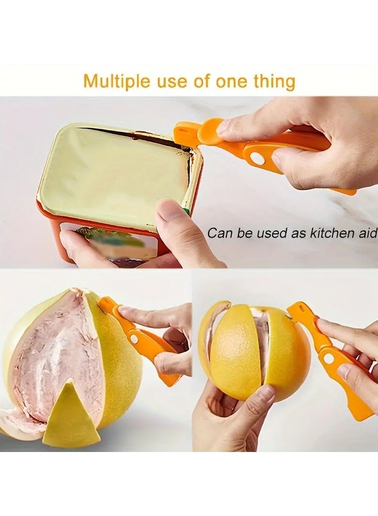 جلوسكي 1 جهاز كمبيوتر شخصى ، مقشر البرتقال ، مقشر البرتقال البلاستيكي ، مقشر الليمون البسيط ، مقشر الجريب فروت ، قاطع إبداعي ، أداة مقشر البرتقال مع مقبض قابل للطي ، مقشر الفاكهة ، أدوات الفاكهة الخضروية ، أدوات المطبخ - Image 3