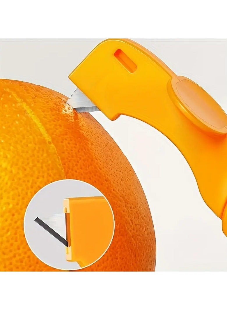 جلوسكي 1 جهاز كمبيوتر شخصى ، مقشر البرتقال ، مقشر البرتقال البلاستيكي ، مقشر الليمون البسيط ، مقشر الجريب فروت ، قاطع إبداعي ، أداة مقشر البرتقال مع مقبض قابل للطي ، مقشر الفاكهة ، أدوات الفاكهة الخضروية ، أدوات المطبخ - Image 5