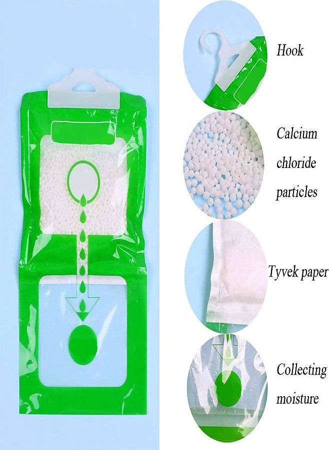 fashionhome 12 Pieces Multipurpose Hygroscopic Anti-Mold Deodorizing Moisture proof Desiccant Dehumidification Hanging Bags - Image 4