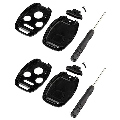 Kewucn Replacement Key Fob Case Shell 2 PCS No Cutting Required Car Key Fob Keyless Entry Remote Shell Case Fits for 20032012 Accord 20062013 Civic EX 20092015 Pilot 20052006 CRV - Image 1