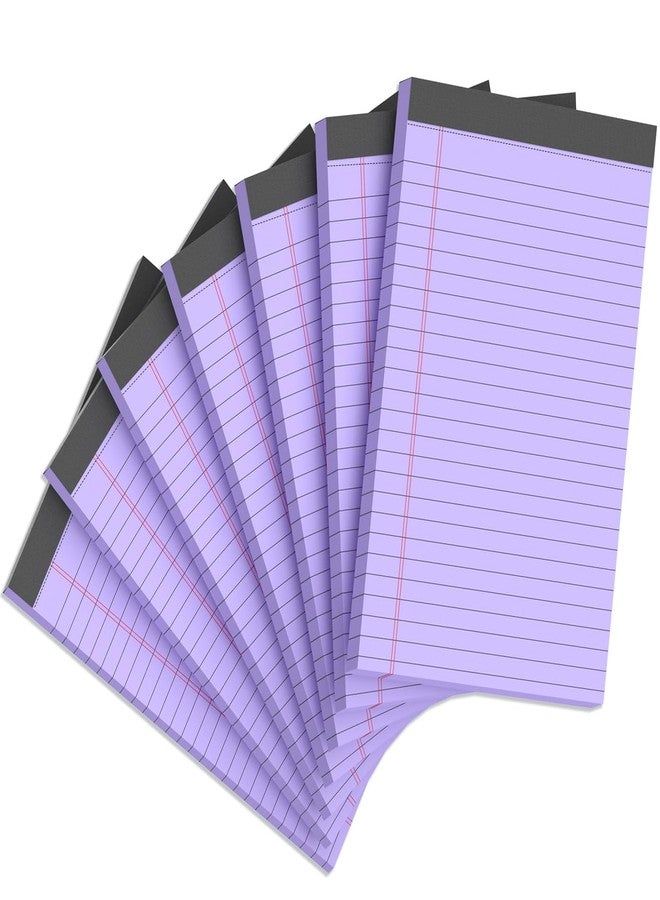 Aidunmis 7pcs Small Legal Pads 5x8 Note Pads Purple Notepad College Ruled Notepad 5x8 Small Note Pad 5 x 8 Study Back 7 Pack Perforated 5x8 Legal Pad Narrow Ruled Purple Paper Pads 30 Sheets per Writing Pad - Image 1