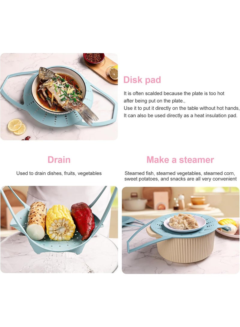 مقشره   سلة بخار سيليكون قابلة للطي - متوافقة مع جميع الأواني، آمنة وصحية، خالية من مادة BPA - Image 2