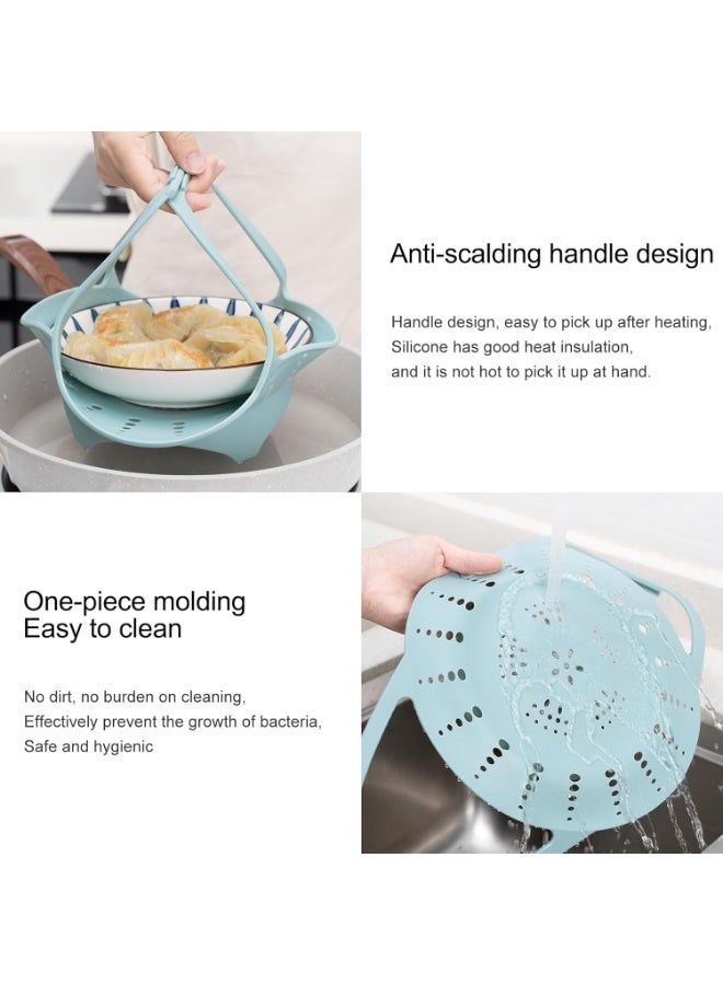 مقشره   سلة بخار سيليكون قابلة للطي - متوافقة مع جميع الأواني، آمنة وصحية، خالية من مادة BPA - Image 3