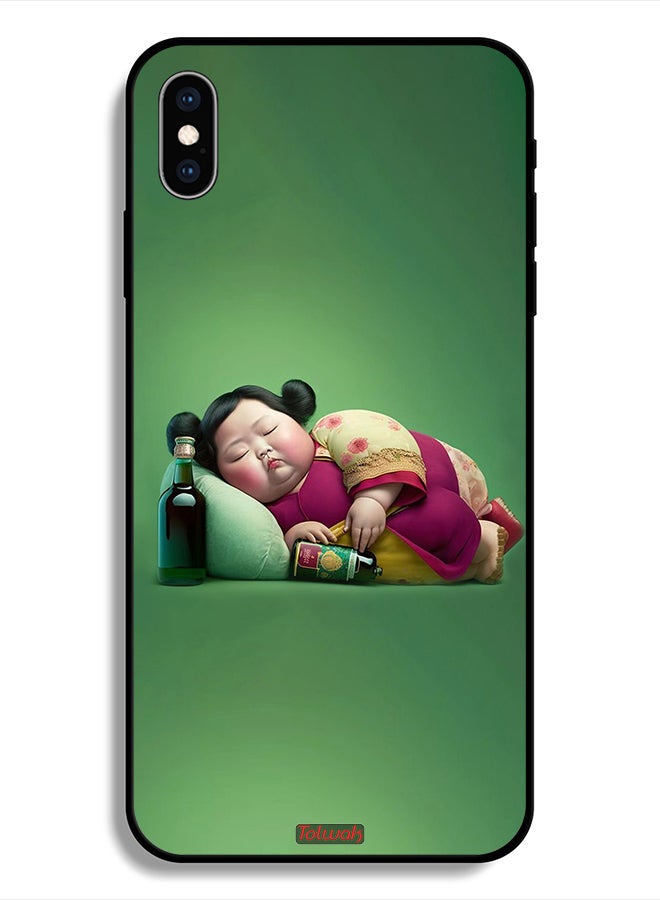 Tolwak Protective Case For Apple iPhone X Fatty Baby Girl - Image 1