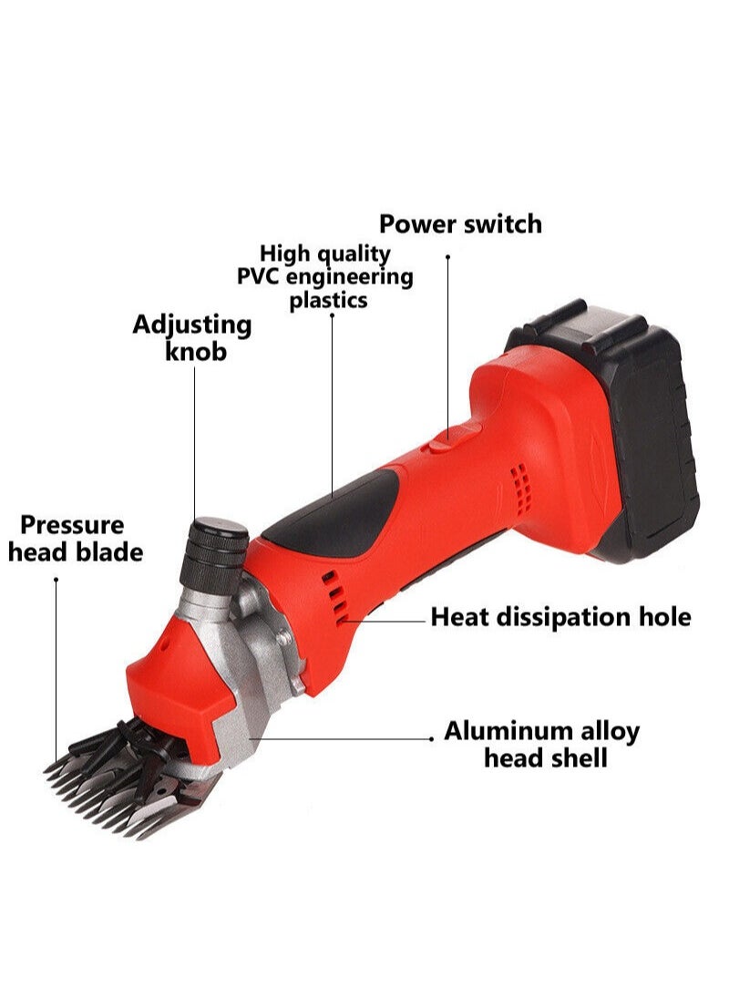 مقصات شعر الأغنام اللاسلكية لقص صوف الأغنام والماعز والأبقار وغيرها من الماشية في المزرعة، 2800 دورة في الدقيقة، ماكينة قص شعر احترافية قابلة لإعادة الشحن 24 فولت للحلاقة مع بطاريتين ليثيوم - pzsku/ZE48A7825577A97AA6CC1Z/45/_/1737515182/055c6ea5-c979-4852-931a-d3017b32de48