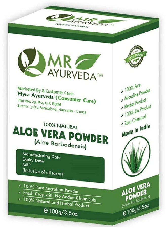 MR Ayurveda Aloe Vera Powder | Aloe Vera Powder For Face | Aloe Vera Powder For Skin | Aloe Vera Powder Organic | Aloe Vera Powder For Hair, 100 Grams  - Image 3