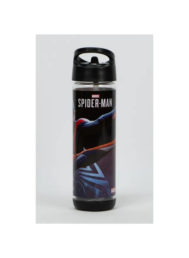 SunCe Marvel Spiderman Plastic Water Bottle with Straw Multicolour 500 ml SUNS-4300MSL  - Image 3
