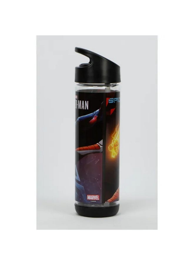 SunCe Marvel Spiderman Plastic Water Bottle with Straw Multicolour 500 ml SUNS-4300MSL  - Image 4