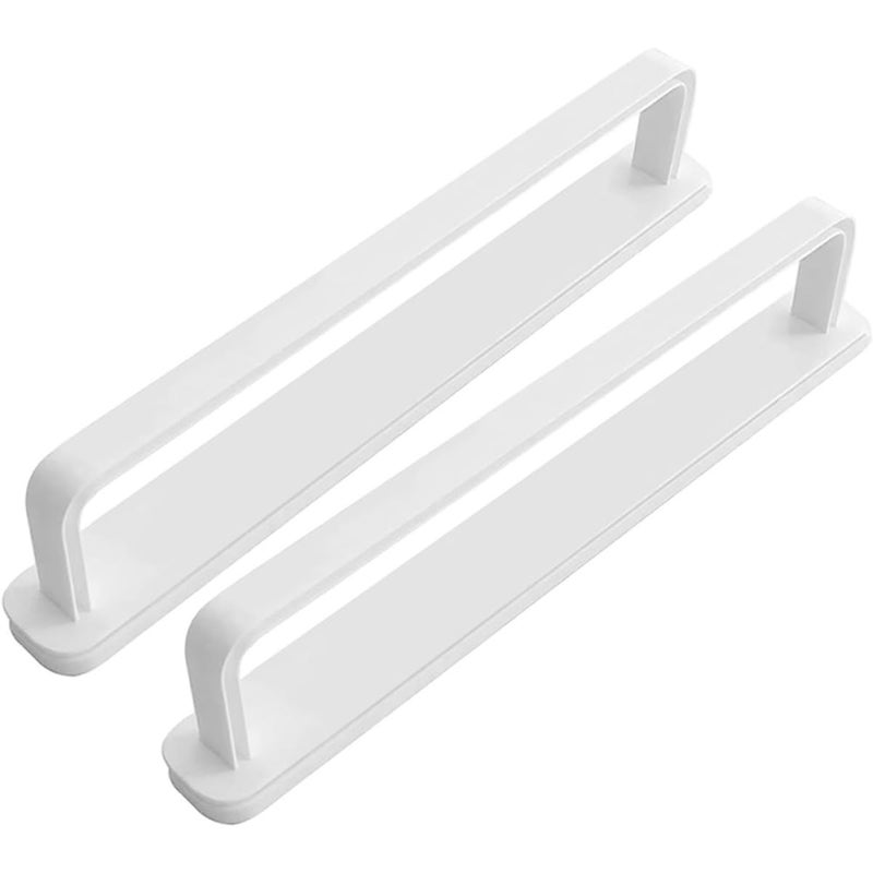 Wall Mounted Adhesive Towel Rack 2Pcs White No Drill Bathroom Storage Organizer - Image 2