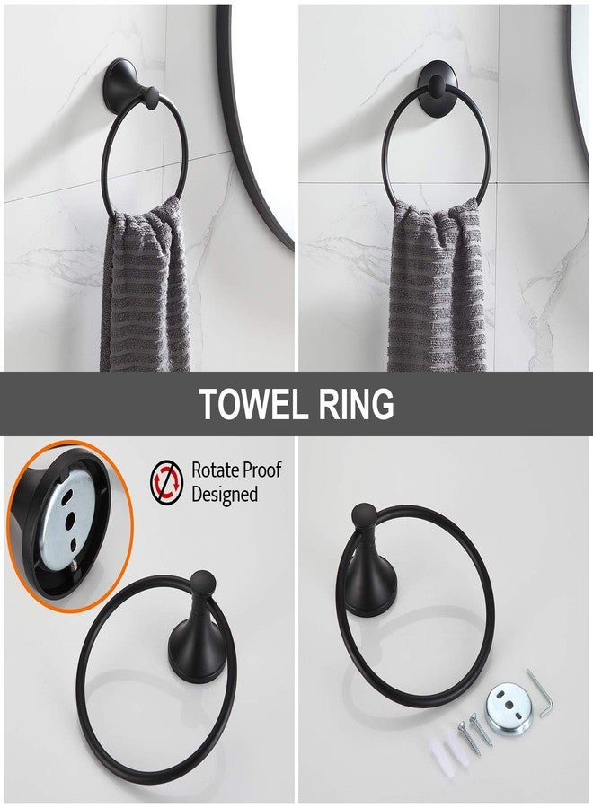 BGL Black Bathroom Hardware Set - 4-Piece Towel Holder Set with 18 or 24 Inch Towel Bar - Image 5