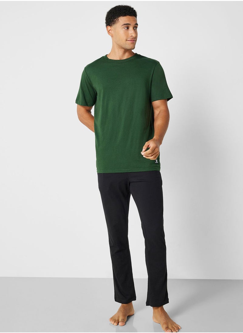 JACK & JONES - Essential Crew Neck T-Shirt & Pants - Image 1