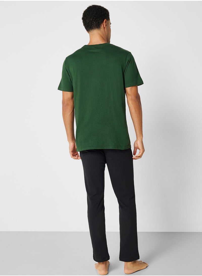 JACK & JONES - Essential Crew Neck T-Shirt & Pants - Image 1