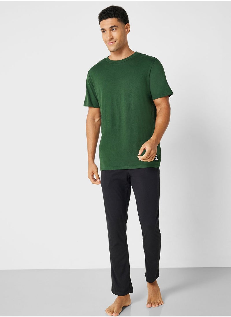 JACK & JONES - Essential Crew Neck T-Shirt & Pants - Image 1