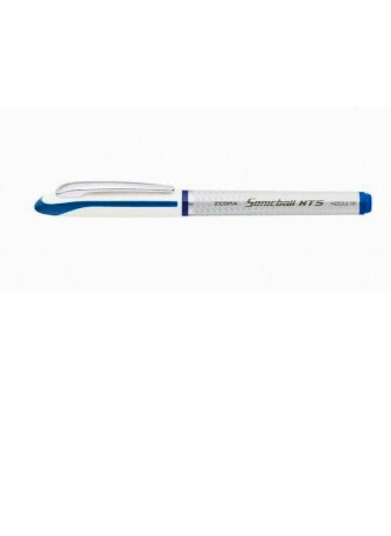 ZEBRA 10 Piece Sonicball Blue Liquid Ink 0.5mm Fine Point 