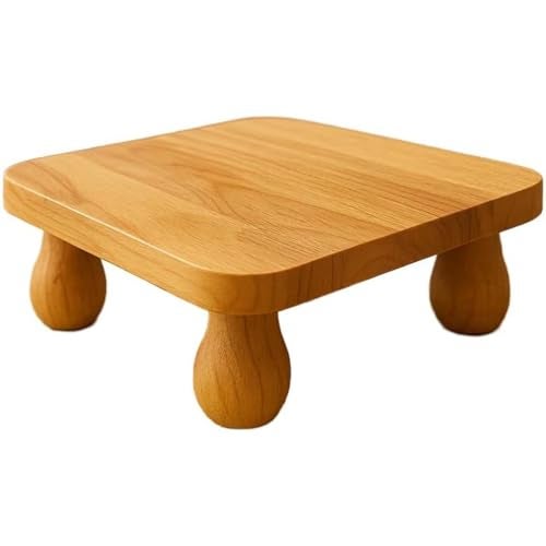 Dantawood Pine Wooden Single Planter Stand for Balcony Indoor Outdoor Garden Flower Succulent Plant Pot Holder (7 Inch Round, 1)[Size-L-7,W-7,H-4] - Image 1