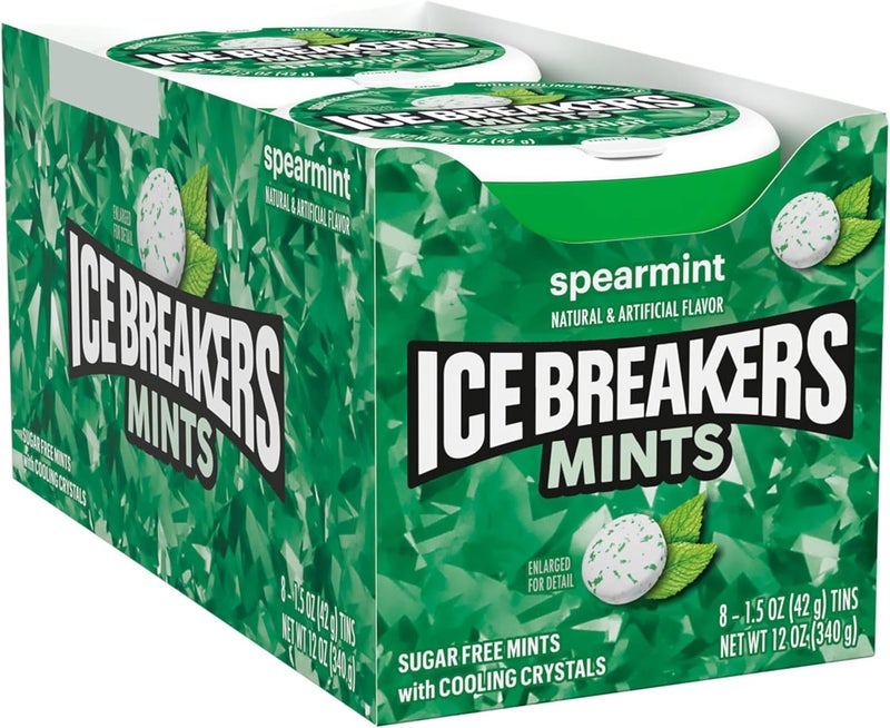 Ice breakers أيس بريكرز نعناع سبيرمينت خالي من السكر - عبوة من 8 - Image 3