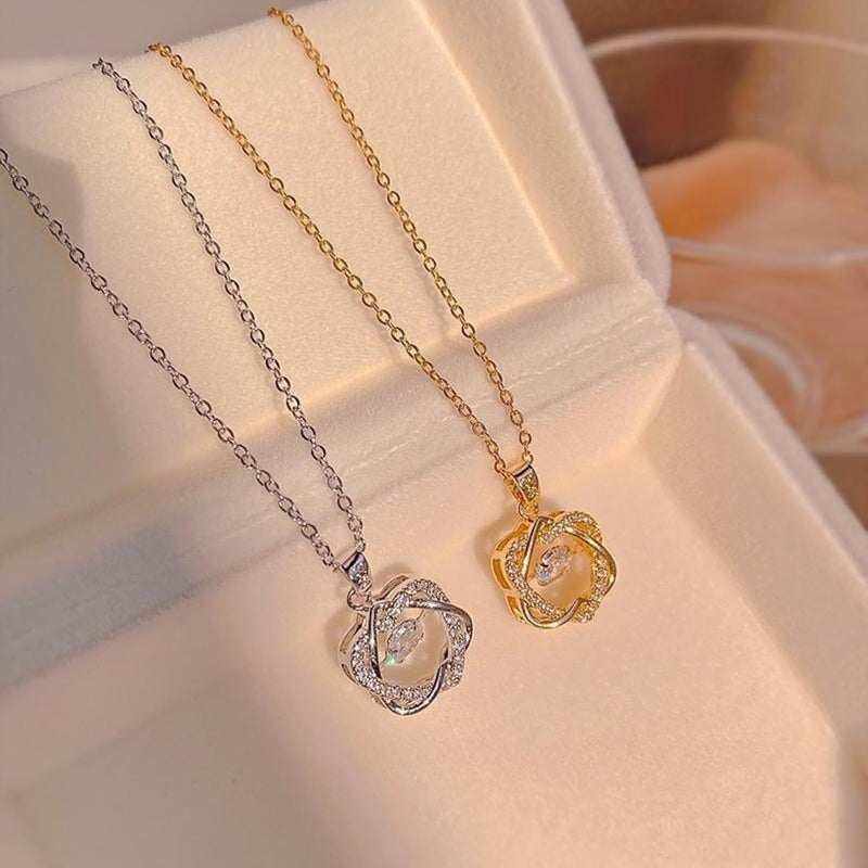 MONOZO pendant necklace chain for women girls Love anti tarnish stainless steel 18k gold plated stylish Neck Chain | Modern Design | Birthday Anniversary gift Valentine Accessories - Image 5