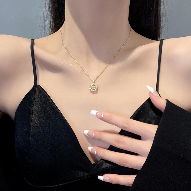 MONOZO pendant necklace chain for women girls Love anti tarnish stainless steel 18k gold plated stylish Neck Chain | Modern Design | Birthday Anniversary gift Valentine Accessories - Image 4