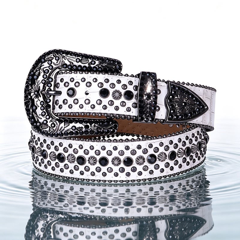 American Vintage Rhinestone Belt for Women - Image 4