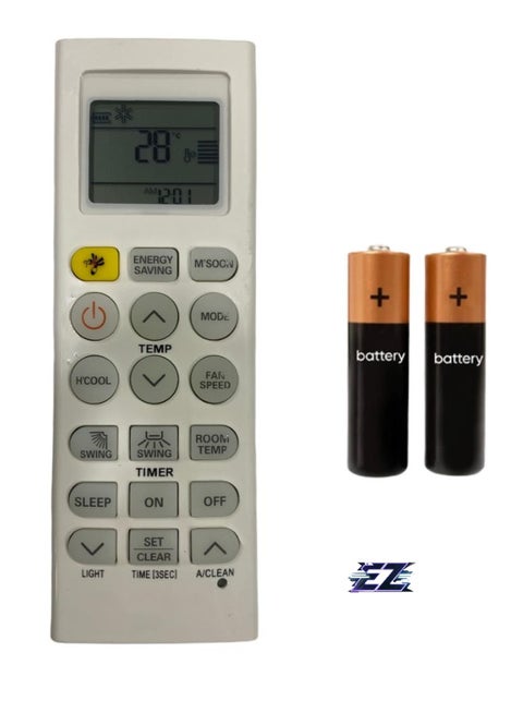 AC Remote No. 36A (No Backlight), Compatible/Replacement for LG AC Remote Control – Exact Match for LG Air Conditioners – Reliable, Simple Control with Battery Included