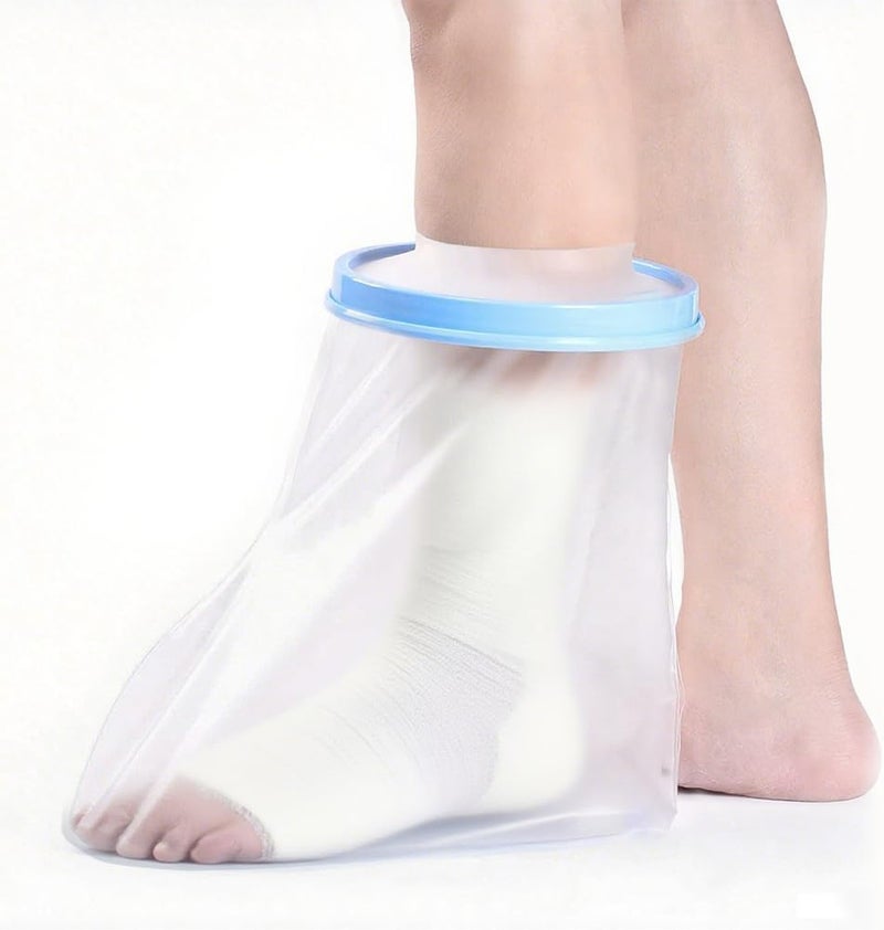 Aozzy Waterproof Foot Cast Cover for Shower Bath Watertight Cast Covers for Adult Broken Surgery Foot and Ankle Reusable - Image 1
