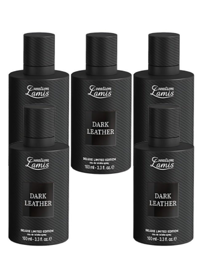 كرياشن لاميس 5 قطع عطر دارك ليذر للرجال 100 مل - Image 1