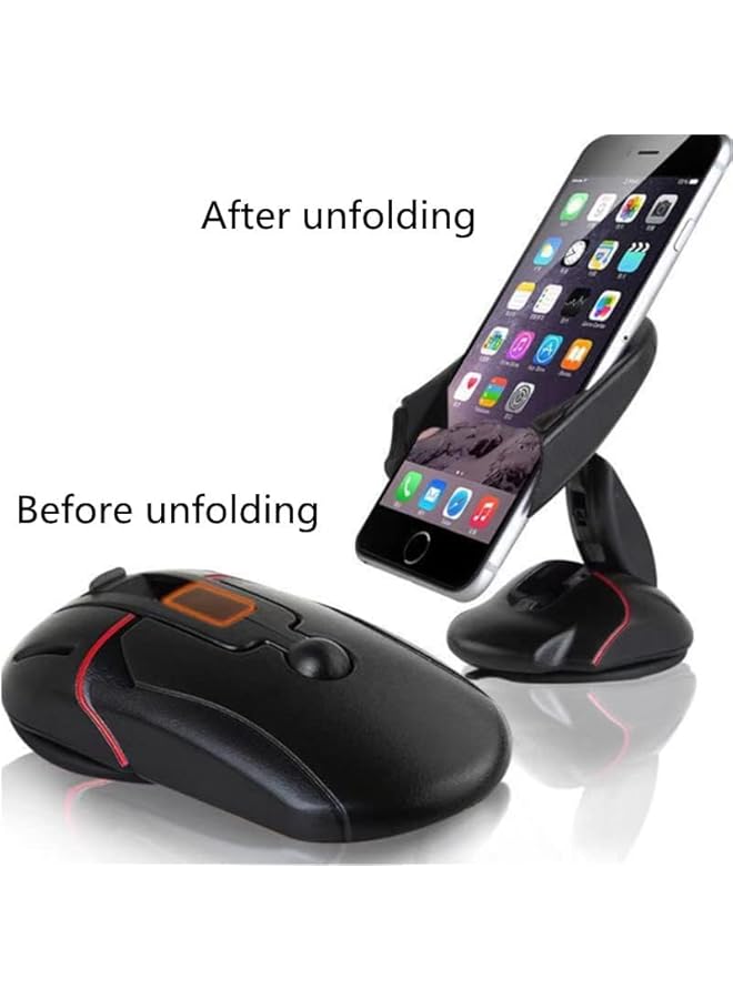 S-TOP Mobile Car phone Holder 360 Degree Adjustable Support Foldable Mount Mouse Phone Holder compatible with iPhone Samsung Huawei Xiaomi - Image 3