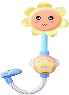 Toddmomy Sunflower Sprinkler Bath Toy Sunflower Water Squirt Shower Faucet Baby Bath Shower Head Electric Shower Bath Sprinkler for Kids Infants Girls Boys