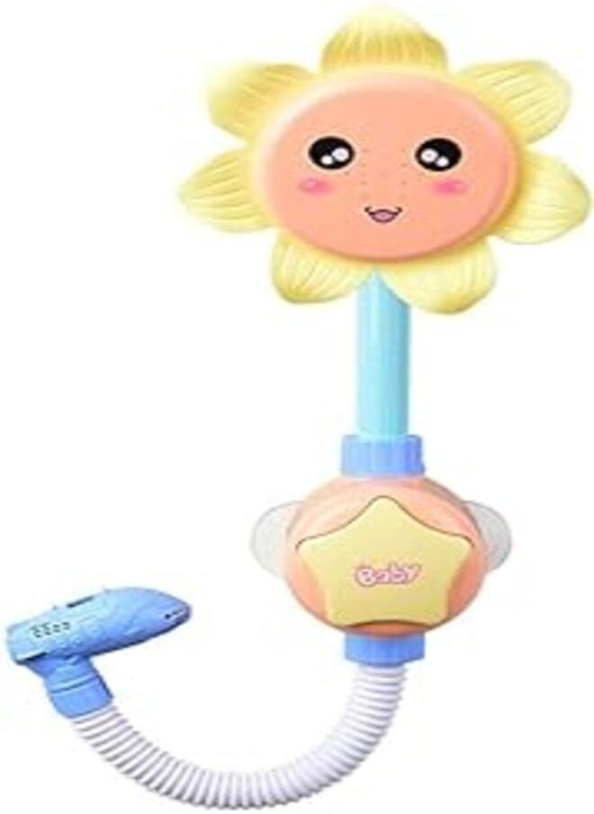 Toddmomy - Toddmomy Sunflower Sprinkler Bath Toy Sunflower Water Squirt Shower Faucet Baby Bath Shower Head Electric Shower Bath Sprinkler for Kids Infants Girls Boys - Image 1