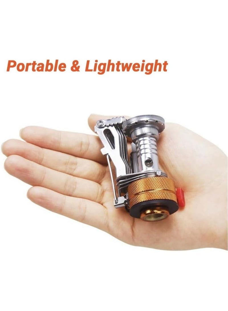 Portable Camping Stoves Backpacking Stove with Piezo Ignition Stable Support Wind-Resistance Camp Stove for Outdoor Camping Hiking Cooking - Image 5