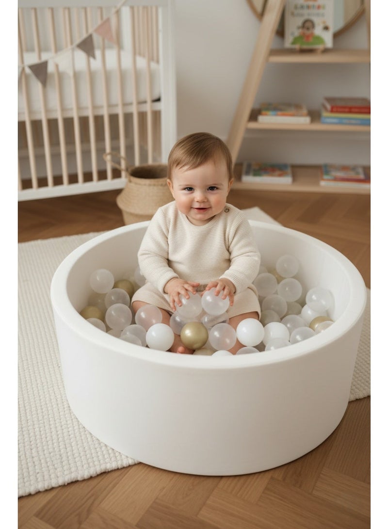 FUN MOMENT Soft foam ball basin for kids 90×30 cm with 50 balls - Image 1