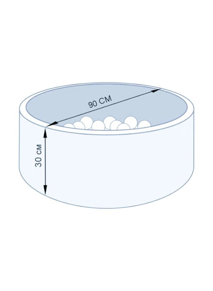 FUN MOMENT Soft foam ball basin for kids 90×30 cm with 50 balls - Image 2