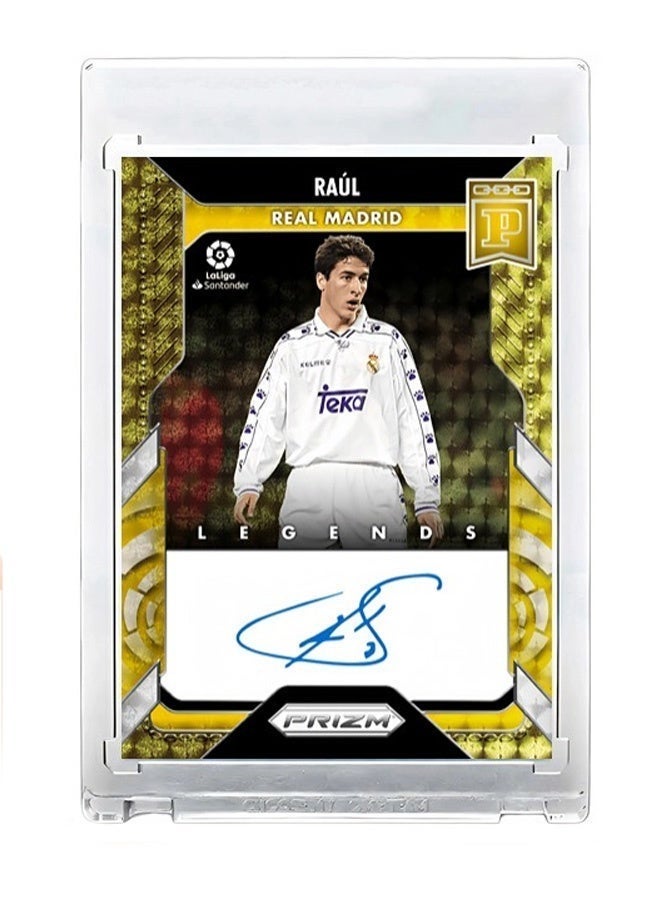 Panini Raul Signature Football Card Autographed Trading Card Refractor Collector’s Edition Sports Memorabilia for Fans and Collectors - Image 1